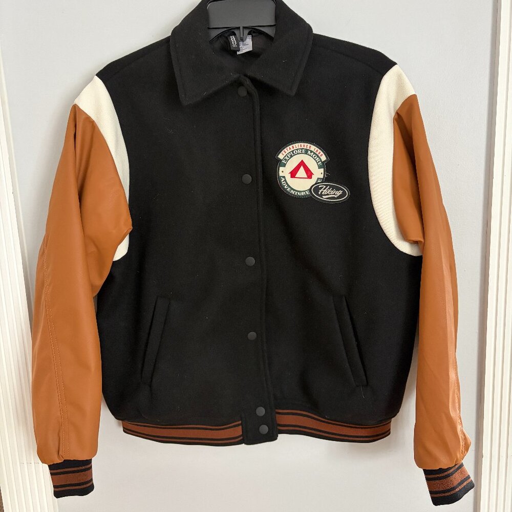 NEW - H & M BASEBALL JACKET - Oversized - Sz: XS - NEVER WORN